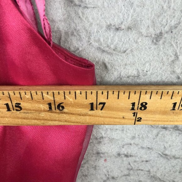 Papell Boutique Evening Dress Womens 8 Fuchsia Beaded Rose Sheath Cocktail Party - Picture 4 of 16